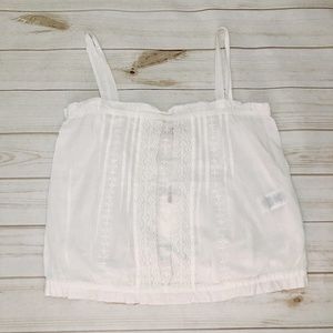 CURRENT/ELLIOTT The Lace Tank in White
